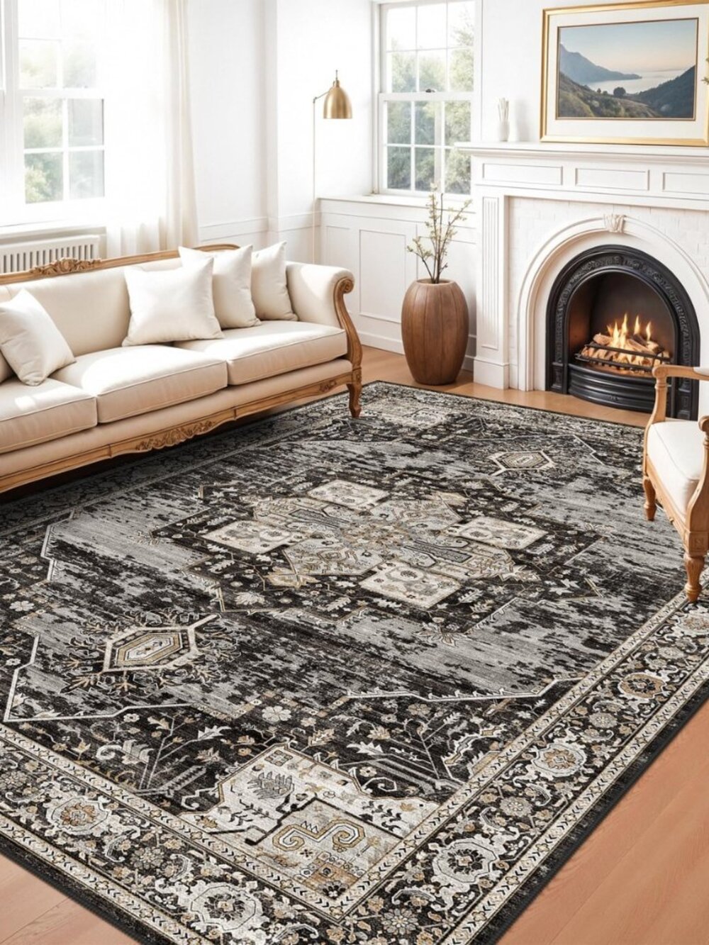 5x8 Rugs Boho - Area Rugs for Living Room/Bedroom/Dining Room - Washable Soft